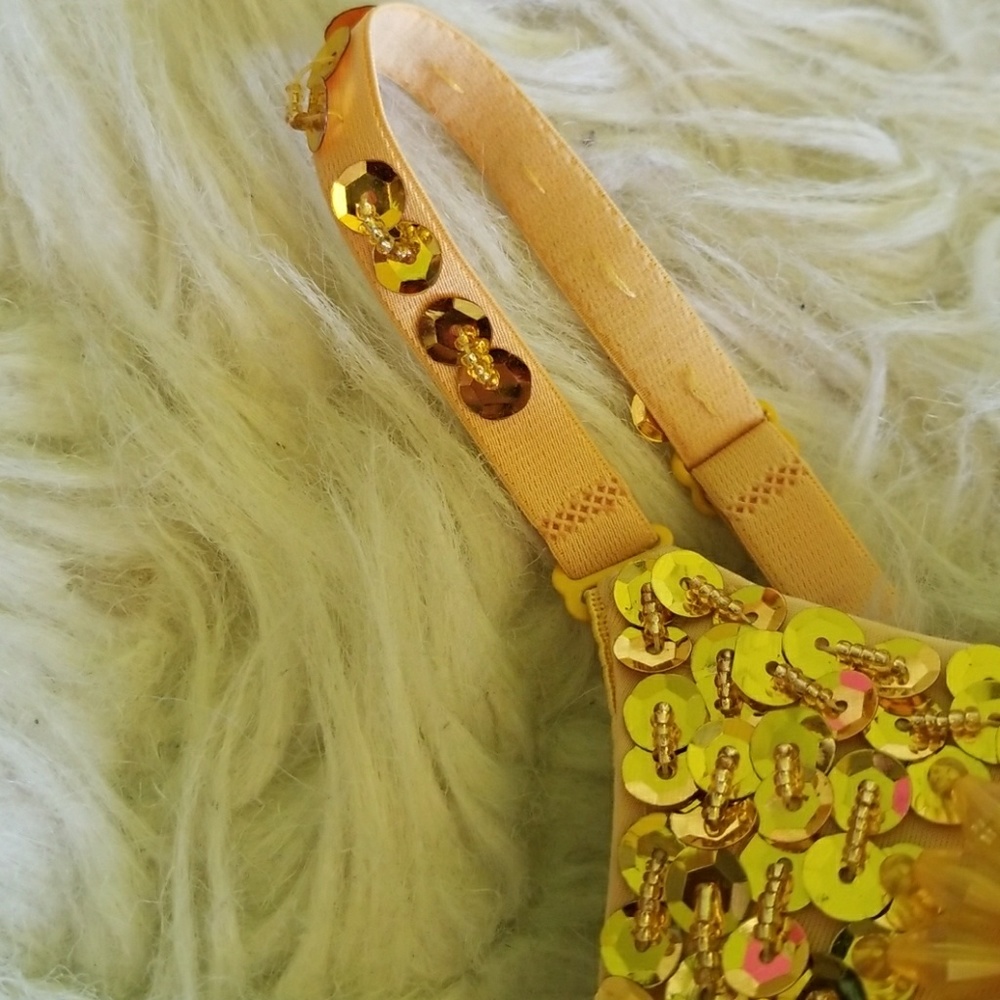 🌻 Yellow Sunflower Sequin Bustier 🌻 - Picture 2 of 7